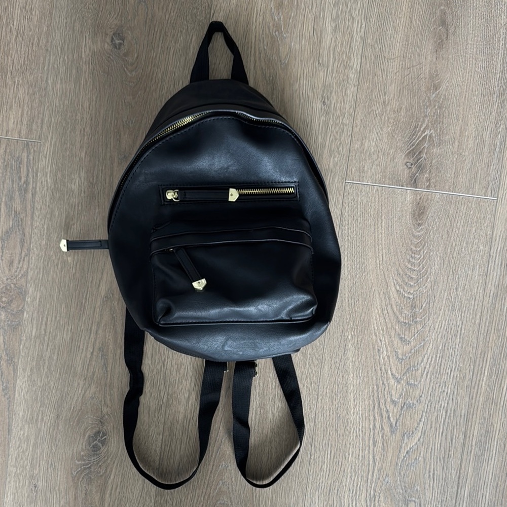 Madden Girl Black Backpack Sleek Minimalist Design